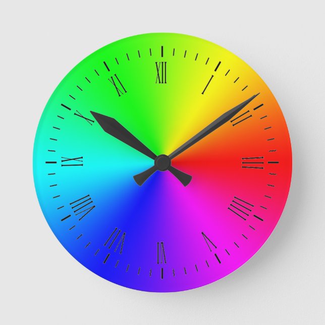 Rainbow clock runde wanduhr (Vorderseite)