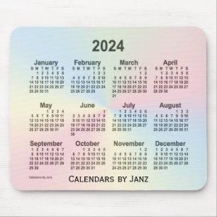 Rainbow Cloud Calendar 2024 von Janz Mousepad