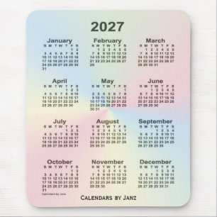 Rainbow Cloud Calendar 2027 von Janz Mousepad