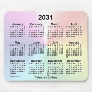 Rainbow Cloud Calendar 2031 von Janz Mousepad