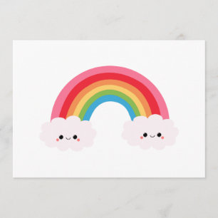 Rainbow Cloud-Einladungen Einladung