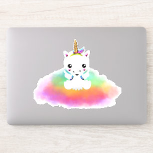 Rainbow Cloud Unicorn Aufkleber