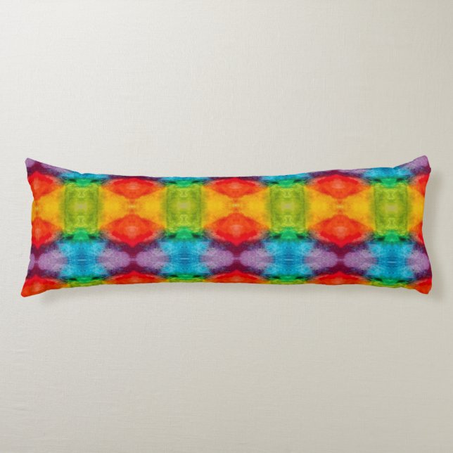 Rainbow Cloud Watercolor Art Seitenschläferkissen (Vorderseite)