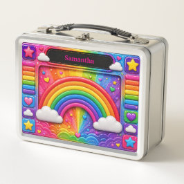 Rainbow Clouds Colorful Sky Pattern Name  Metall Brotdose
