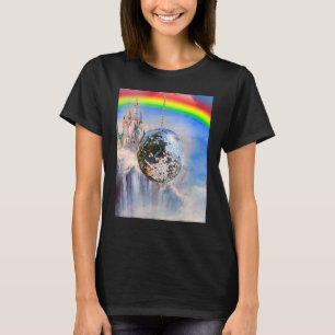 Rainbow Clouds Disco Ball T-Shirt