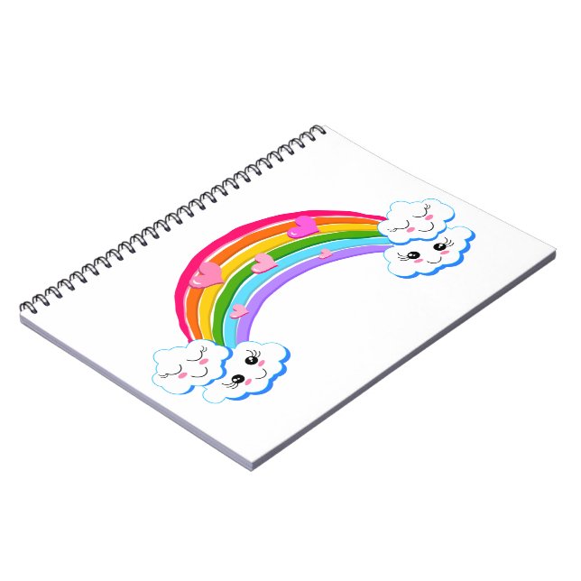 Rainbow Clouds Foto Notebook Notizblock (Linke Seite)