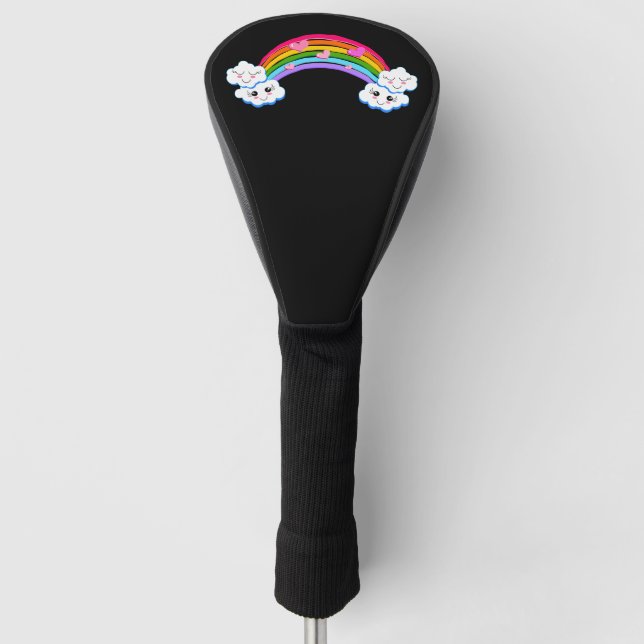 Rainbow Clouds Golf Club Cover Headcover (Vorderseite)