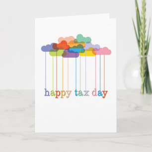 Rainbow Clouds Happy Tax Day Karte