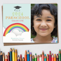 Rainbow Clouds Kids Preschool Abschluss Foto
