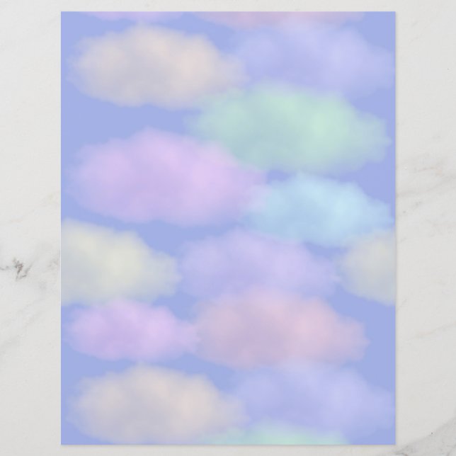 Rainbow Clouds Scrapbook Paper (Vorderseite)