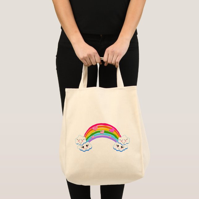 Rainbow Clouds Tote Bag Tragetasche (Vorderseite (Produkt))
