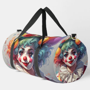 Rainbow Clowns Spaß glücklich große Duffel Tasche