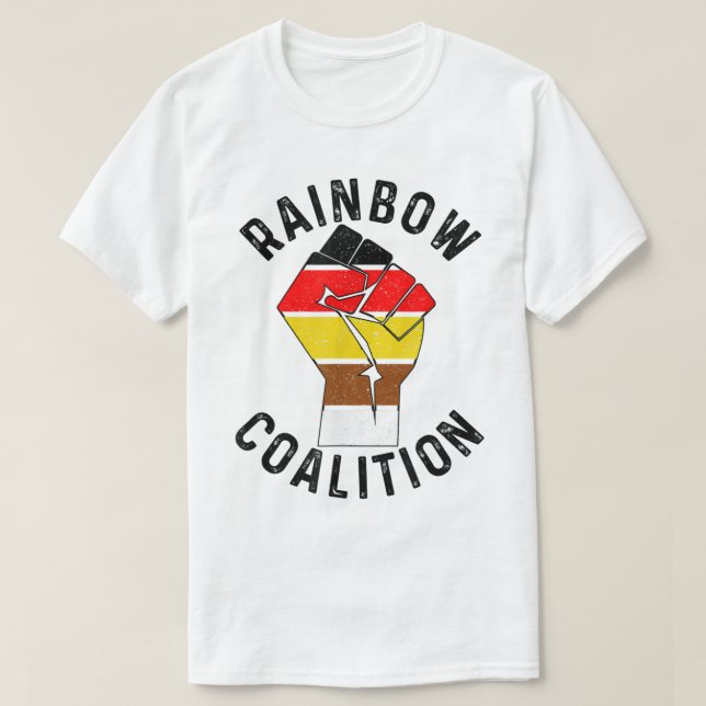 Rainbow Coalition Fred Hampton Chicago Politics T-Shirt (Design vorne)