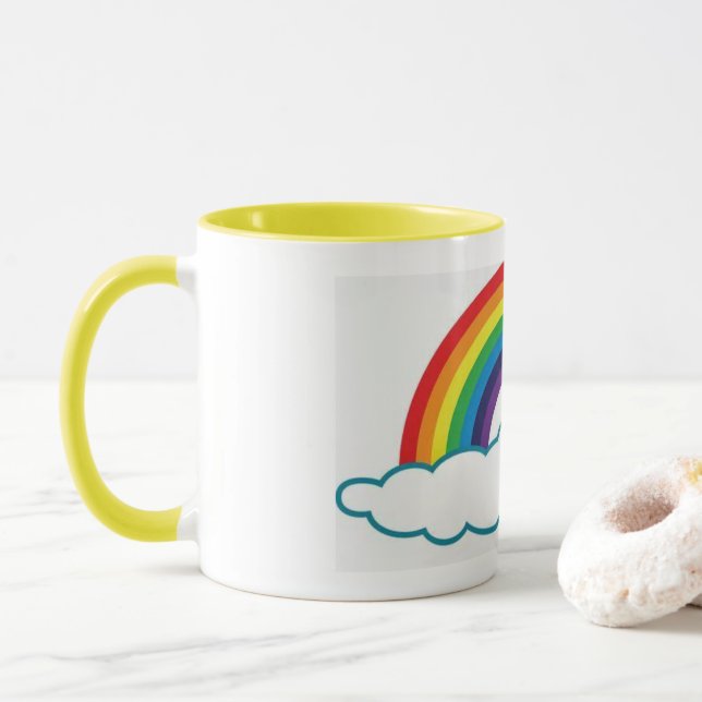 Rainbow Coffee Cup Tasse (Mit Donut)