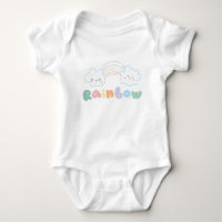 Rainbow Color Clouds Green Pink Blue Green White