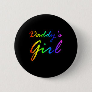 Rainbow Color Daddy's Girl Button
