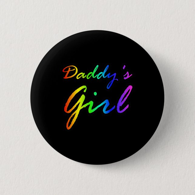 Rainbow Color Daddy's Girl Button (Vorderseite)