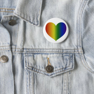 Rainbow Color Heart Button