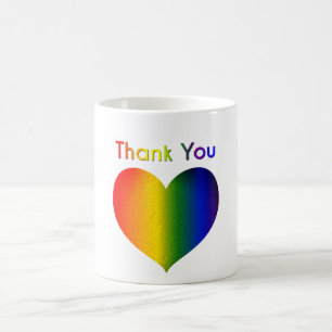 Rainbow Color Heart Kaffeetasse