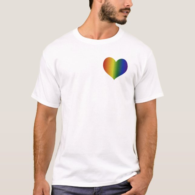 Rainbow Color Heart T-Shirt (Vorderseite)