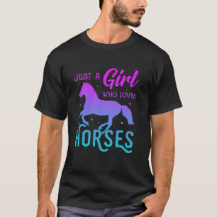 Rainbow color Hord Wild Animal Nur ein Mädchen, da T-Shirt