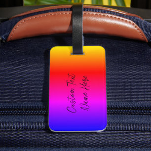 Rainbow Color Luggage Tag mit benutzerdefiniertem  Gepäckanhänger