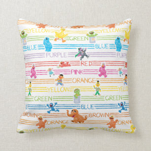 Rainbow Color Sesame Pals Muster Kissen
