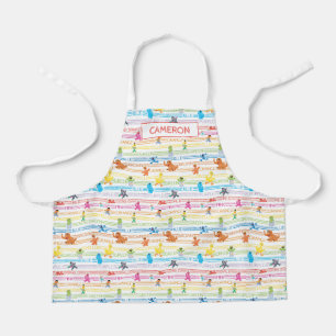Rainbow Color Sesame Pals Muster Schürze
