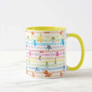 Rainbow Color Sesame Pals Muster Tasse
