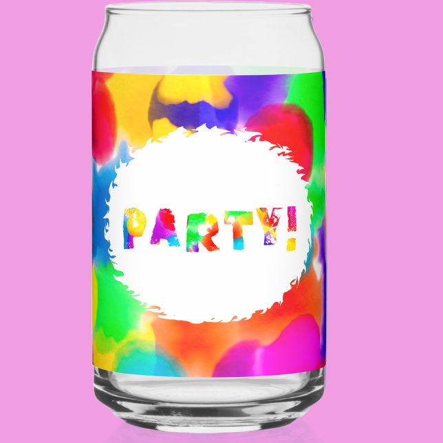 Rainbow Color Splash Party Dosenglas (Von Creator hochgeladen)