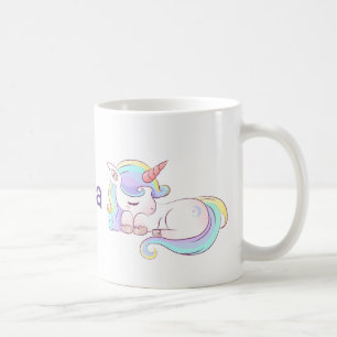 Rainbow color Unicorgirl Kaffeetasse