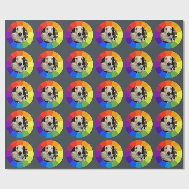 Rainbow Color Wheel Geschenkpapier (Flach)