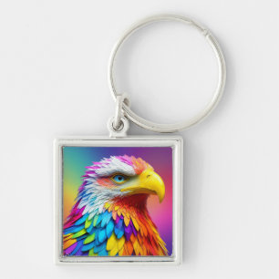 Rainbow Colored Bald Eagle-65456 Schlüsselanhänger