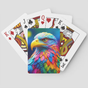 Rainbow Colored Bald Eagle-65456 Spielkarten