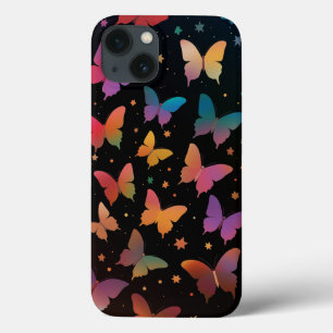 Rainbow Colored Butterfells Galaxy Stars auf Schwa Case-Mate iPhone Hülle