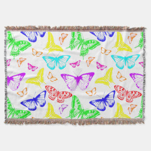 Rainbow Colored Butterflies Flying Decke