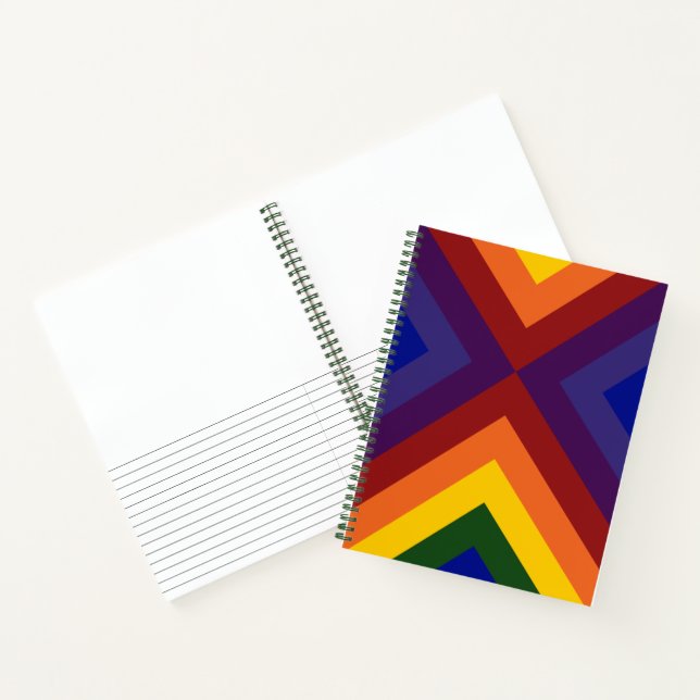 Rainbow Colored Chevrons Sketch Notes Notizbuch (Innenseite)