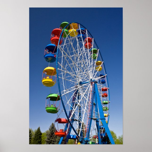 Rainbow Colored Ferris Wheel Poster (Vorne)