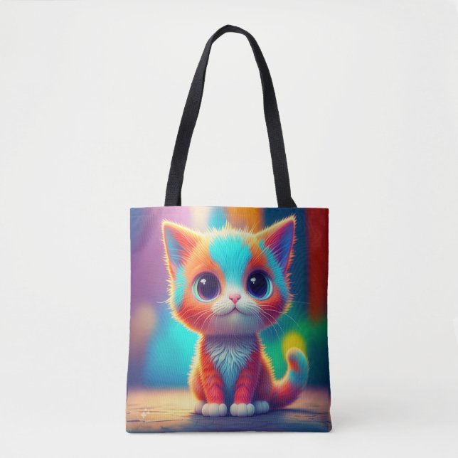 Rainbow Colored Kitten Cartoon (Vorderseite)