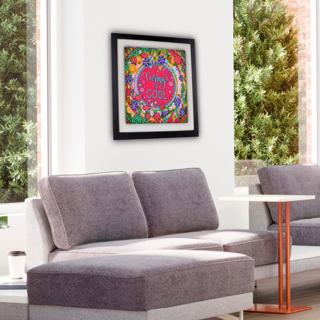 Rainbow Colored"Kümmern is Cool" Lehrerschule Poster (Von Creator hochgeladen)