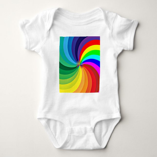 Rainbow Colored Mandala-46556 Baby Strampler (Vorderseite)
