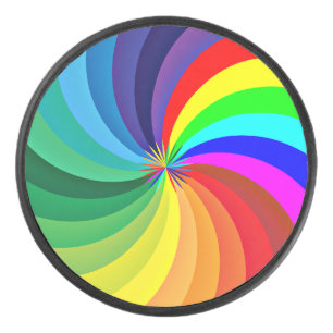 Rainbow Colored Mandala-46556 Eishockey Puck