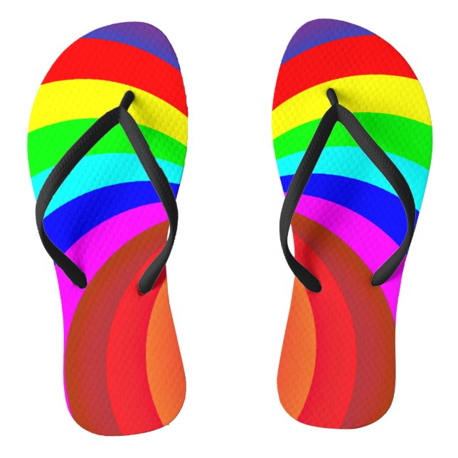 Rainbow Colored Mandala-46556 Flip Flops (Fußbett)