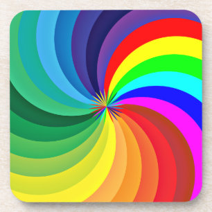 Rainbow Colored Mandala-46556 Getränkeuntersetzer