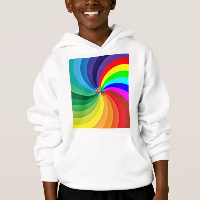 Rainbow Colored Mandala-46556 Hoodie (Vorderseite)