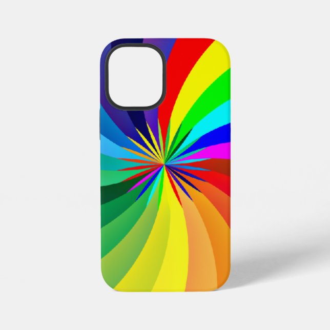 Rainbow Colored Mandala-46556 iPhone Hülle (Rückseite)