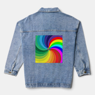 Rainbow Colored Mandala-46556 Jeansjacke
