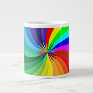 Rainbow Colored Mandala-46556 Jumbo-Tasse