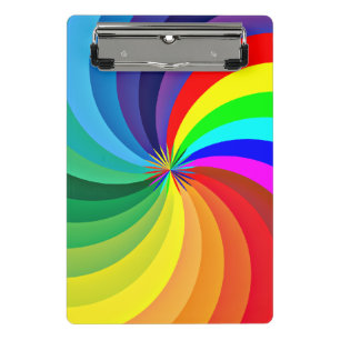 Rainbow Colored Mandala-46556 Mini Klemmbrett