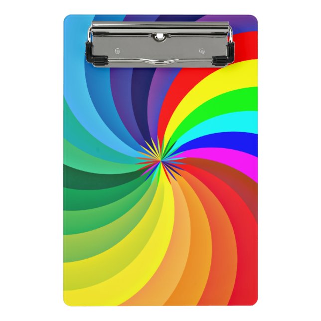 Rainbow Colored Mandala-46556 Mini Klemmbrett (Vorderseite)